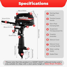 EurHomePlus 4.4KW Electric Outboard Trolling Motor 7'' 3-Blade Propeller Black