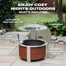 Breeo Smokeless Fire Pit Warmth Bundle - X Series 24 Corten, 27.5 in