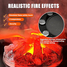 Sushangmao Upgraded Round 3D Water Vapor Fireplace/3d Water Vapor Fireplace/Humidifier, Realistic Flame Effect, Adjustable Mist/Flame Brightness, Remote+Touch Control, Low Noise 40cm/15.3in