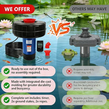 Pond Fountain Aerator,with Dynamic LED RGB Lighting,Adjustable Modes, Digital Timer -Pond fountain1HP 15,000 GPH, 750W 110V, 100FT Cord - for Large Ponds, Lakes & Outdoor Water Features