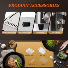 400-1450℉ Fast Efficient Heating Outdoor Portable Grill, Vertical Cooking, Stainless Steel Infrared Grill, Perfect for Steak,Ribeyes,Picnic,BBQ,220V