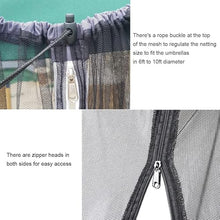 JIANGSHUAIM Square Umbrella Mosquito Net, Patio Mosquito Netting, with Adjustable Rope and Double Zipper Door, Mosquito Netting for Outdoor Gazebo Canopy,(Umbrella not Included)
