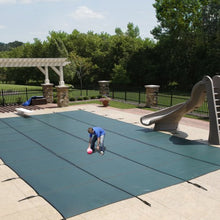 Blue Wave Rectangular In Ground Pool Safety Cover with Center Step Green