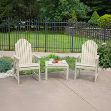 Highwood AD-KITCHDA2-WAE The Adirondack Collection Hamilton Deck Set with Side Table, Whitewash