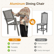 RoyalCraft Aluminum 7-Piece Patio Dining Set with Cushions Grey
