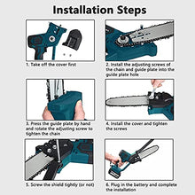 Chainsaw Battery Powered 8 in Mini Cordless Chainsaw Rechargeable Lightweight Portable Handheld Chainsaw for Wood Cutting Garden Logging Trimming Branch