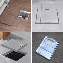 1pc 304 Stainless Steel Concealed Handle Manhole Cover - Rectangular Recessed Inspection Lid for Indoor & Outdoor Use(50x40x5cm)