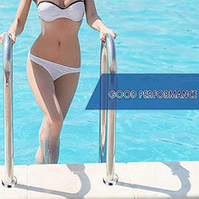 3-Bend Swimming Pool Handrails Stainless Steel Grab Ladder with Bottom Plate Easy to Assemble Humanized Handle