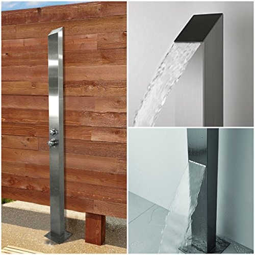 No Worries Showers Outdoor Shower Toorak 316 Marine Grade Stainless Steel Panel