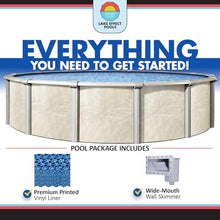 Wilbar Pools 'Forever' 21 ft Round Above Ground Swimming Pool | 54 Inch Resin Protected Steel Sided Walls | Bundle Includes: 25 Gauge Overlap Liner & Widemouth Skimmer