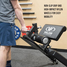 Valor Fitness Sissy Squat Machine - Heavy Duty - Grip Handle and Wheels - Adjustable - Core Glute Hamstring - Quad Leg Muscle - Hip Thrusters - Strength Building Gym Workout Equipment - SS-Y Yellow