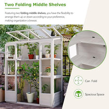 78 Inch Wooden Greenhouse with Walk-in Design, White
