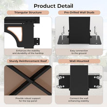 IDEALHOUSE 12x14ft Lean to Gazebo Hardtop Wall Mounted Patio