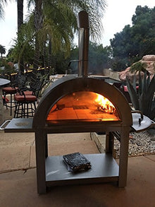 44" XL Size Wood Fired Outdoor Stainless Steel Pizza Oven BBQ Grill