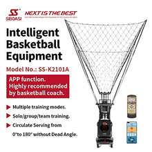 Siboasi Basketball Shooting Machine K2101A Height Adjustable - APP Control Black