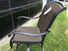 Patio Land Santa Clara Outdoor Patio Swivel Bar Stools Set of 3 Dark Bronze 30