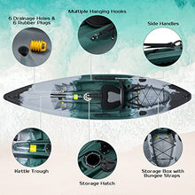 GLOBALWAY 9.7FT Sit-On-Top Fishing Kayak with Paddle & Rod Holders Gray + Green