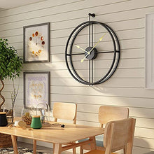 EHVYBDX Outdoor Garden Wall Clock 50 Cm Large Round Wrought Iron Garden Clock Giant Open Face RWaterproof Outdoor Clock Indoor Outdoor Decoration Mute Quartz Wall Clock Outside Clock