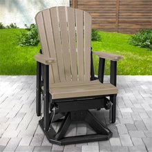 American Furniture Classics OS Home and Office Model 510WWBK Fan Back Swivel Glider in Weatherwood with a Black Base