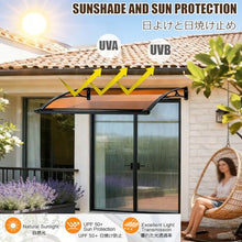 Door Canopy 24in x 59in Durable Outdoor Patio Awning Canopy UV Resistant Rain & Snow Protection Large Gutter for Exterior Door Entrance Porch