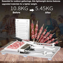 Kebab Maker Press Mould, 10 Holes Stainless Steel Meat Skewer Machine, BBQ Tool, for Skewer Length: Under 35 Cm, Home BBQ Parties Barbecue Helper