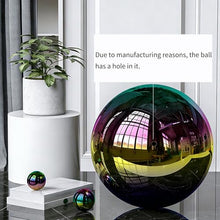 YDJIANCAI 1 Pcs Gazing Globe Mirror Ball, Mirror Polished Hollow Ball Reflective Garden Sphere, for Home Garden Ornament Decoration Rainbow(Size:20.47 in/52 cm)