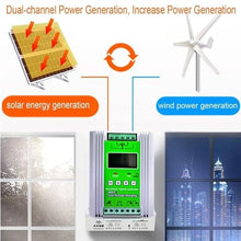 Wind Solar Hybrid Charge Controller 3000W-10000W, 12V/24V/48V Regulator MPPT Wind Solar Hybrid Boost Controller, for Wind Turbine Generator Charger Battery,48V-10000W
