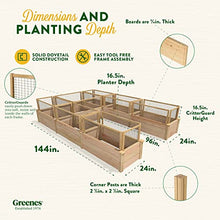 Greenes Fence Premium Cedar Raised Garden Bed with CritterGuard System 8' x 12' Light Brown