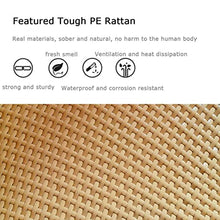 Rattan Woven Floating Food and Drink Holder with Handles, Swimming Pool Floating Tray Table, for Outdoor Summer Swimming Beach Pool Party,Apricot