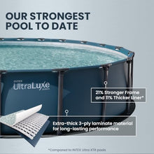 INTEX UltraLuxe 24ft x 52in Round Above Ground Pool Set, Smart WiFi Enabled