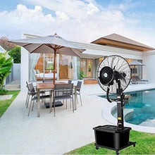 Outdoor Misting Oscillating Pedestal Fan with 3 Cooling Speeds, Portable Patio Mist Fan, 25 Inch/29 Inch Black Sturdy Fan (Size : 25.5x70inch)