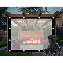 IBOWZ Clear Heavy Duty Tarpaulin Outdoor Clear Tarp Curtain Waterproof Partition Curtains Plant Cover Tarpaulin for Greenhouse, Patio, Cars