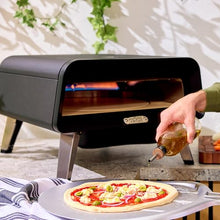 All-Clad 16" Gas Pizza Oven Outdoor, 360° Automatic Rotating Stone for Even Cooking, Cooks Pizza in 90 Seconds, Includes Aluminum Peel Spatula, Portable Oven Pizza Maker, Includes Gas Hose & Regulator