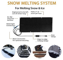Snow Melting Walkway Mat 2 in/h Speed Heated Snow Melting Mats for Stairs, Non-Slip Heated Outdoor Mats Power Cord Winter Removal One Piece, Tandem Connector (Color : 2PCS, Size : 10in x 30in (25.4c