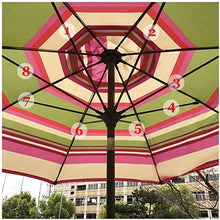 ARGENTFLUX 9ft/2.7m Garden Parasol Umbrella with Tilt and Crank 8 Sturdy Ribs, Outdoor Patio Sun Shade Umbrella
