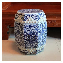 Tu Ye-US Decorative Garden Stools, Ceramic Modern Flower and Bird Drum Toilet Stool Classical Porcelain Ceramic Stool
