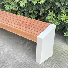 HEAIQI Porch Chairs Garden Bench Park Chair Outdoor Stainless Steel Bench Courtyard Solid Wood Bench Outdoor Anti-Corrosion Wood Plastic Wood Leisure Iron Seat Outdoor Bench Garden Bench