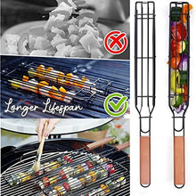 AFPSDLFJDLS Portable Bbq Grilling Basket Stainless Steel Nonstick Barbecue Grill Basket Tools Grill Mesh for Meat