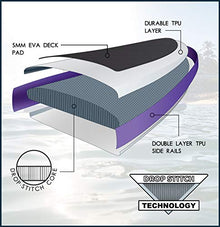 Pau Hana Surf Supply 10'0" Moonmist TPU Yoga Surf SUP Inflatable Stand Up Paddle Board Cosmic Feather