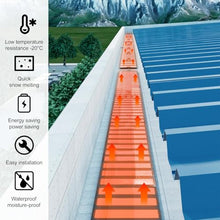 Pimluity Outdoor Electric Snow Melting Mats for Roof and Gutters, 140℉ Roof Snow De-Icing Kit, Roof Heat Tape for Ice Dam and Pipe (4.72 X 118 in 2PCS)