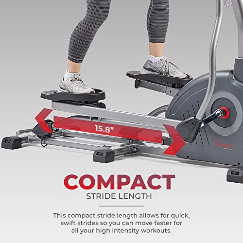 Sunny Health & Fitness Elite Smart Elliptical Cross Trainer Gray