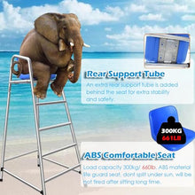 UMJIGF Stainless Steel 304 Lifeguard Chair for Pool and Beach, Heavy-Duty Durable Swimming Lifeguard Ladder, Ideal for Water Parks and Outdoor Indoor Use,Silver-H-180CM