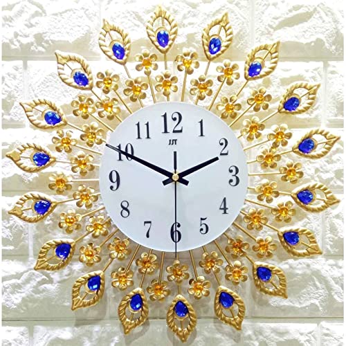 38x38cm Retro Metal Style Quartz Wall Clock Iron Round Clock for Outdoor Home Office Classic Industrial Decor Silent Wall Clock