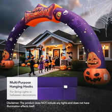 Wellcomer 27FT Halloween Inflatable Pumpkin Arch with Built-in Blower, Blow Up Archway for Outdoor Decoration, Halloween Party, Lawn Garden