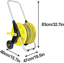 CFDZCP Portable Hose Pipe Reel，Sturdy Frame for General Use，Garden Hose Reel Cart with Wheels for Outdoor Yard Watering Equipment(70M Hose)