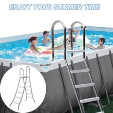 Heavy Duty Above Ground Pool Ladder, 5-Step Stainless Steel Frame Swimming Ladder for 63" Pool Wall Heights, Double-Sided Anti-Slip Entry & Exit Ladder with Rotating Foot Pads,160cm