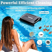Solar Powered Pool Cleaner with 2500Mha Battery, 99.9% Debris Removal