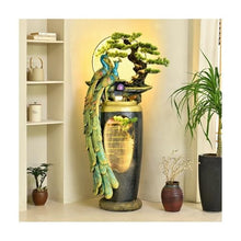 Outdoor Water Fountain Flowing Water Ornament, Floor Standing Decorative Vase for Living Room, Entrance Door or Next to Tv Cabinet(Large)
