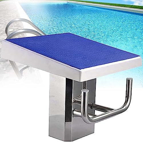 USZWBY Pool Diving Platform, Swimming Pool Diving Board with 304 Stainless Steel Base Anti Slip Countertop Surface Inclined at 9°, Diving Equipment for Competition
