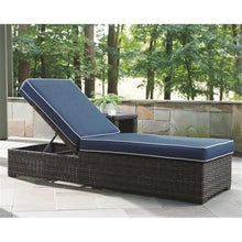 Signature Design by Ashley Grasson Lane Contemporary Chaise Lounge with Cushion Blue